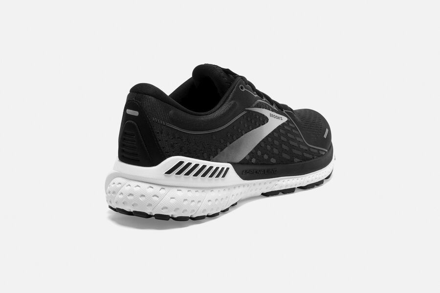 Brooks Running Shoes Womens Black/White - Adrenaline GTS 21 Road - 6208-LDTMW